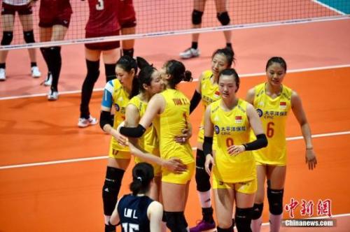 资料图：中国女排部分主力队员。/p中新社记者 李志华 摄